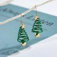 thumbnail image 2 of Pendientes en espiral de árbol de Navidad Adornos navideños femeninos, 2 of 5