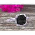 thumbnail image 4 of 2.05 Carat Cushion Cut Black Diamond Moissanite Engagement Ring on 10k White Gold, 4 of 6