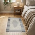 thumbnail image 3 of ODIKA 2'x3' Washable Accent Rug Pet Friendly, Bedside Mat Round Cow Spotted Southwestern Abstract Inspired Boho Border for Bedroom, Nursery, RV, 3 of 7