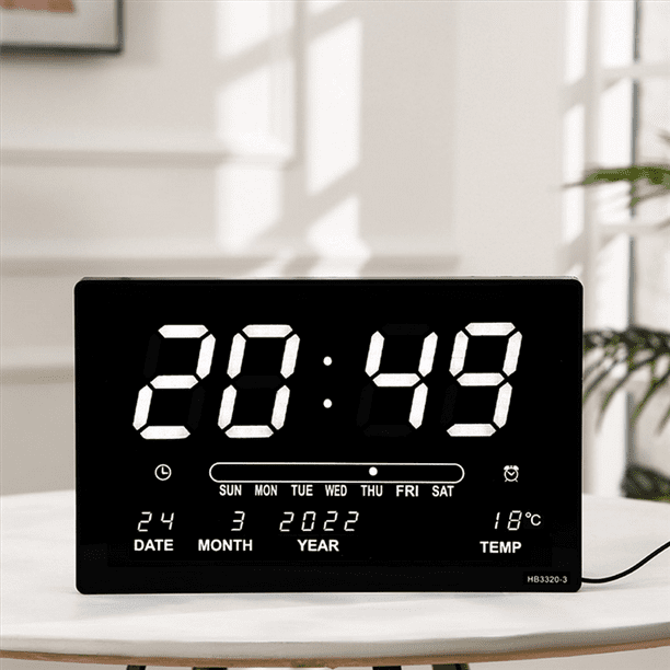 LED Perpetual Calendar Electronic Clock Digital Wall Clock Alarm