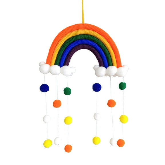 Vikakiooze 2022 Home Decor Clearance Children's Room Decoration Pendant Woven Cloud Rainbow Wall Decoration Pendant