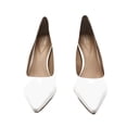 thumbnail image 2 of ALFANI Womens White Cushioned Comfort Jensonn Pointed Toe Block Heel Slip On Leather Pumps Shoes 11 M, 2 of 5