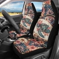 thumbnail image 2 of Garronmavis Dahlia Turtle Auto Front Seats Protector of 2 Seats High Back Vehicle Seat Cover Interior Accessories, Easy to Install, 2 of 6