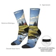 thumbnail image 4 of Fotbe Pasture Cow A Pattern Long Socks for Men & Women – Breathable & Stretchy Compression Socks, Ideal for Running, Travel, and Everyday Wear Size 5-11, 4 of 6