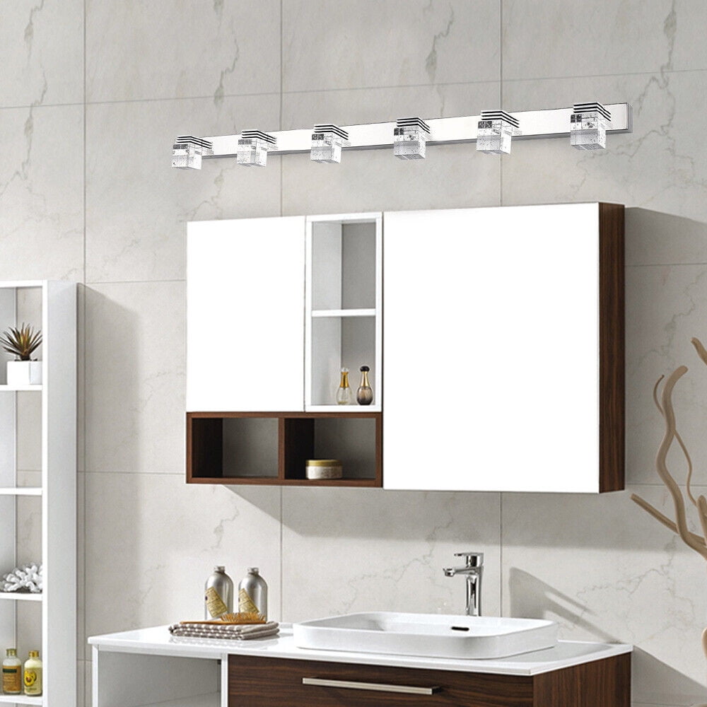 6 Heads Bathroom Vanity Crystal Mirror LED Light Front Wall Lamp Modern Fixture for bathrooms, bedrooms