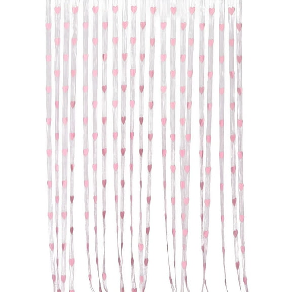 LAMIRO Heart Tassel String Door Curtain Door Hanging Beaded Curtain Chains - Pink