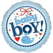 Loftus International A2-4102 18 in. Baby Boy Gingham Vlp Balloon