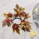 thumbnail image 2 of Corona de decoración de candelabro de Halloween - Centro de mesa de flores artificiales amarillas y blancas - 9,84", 2 of 9