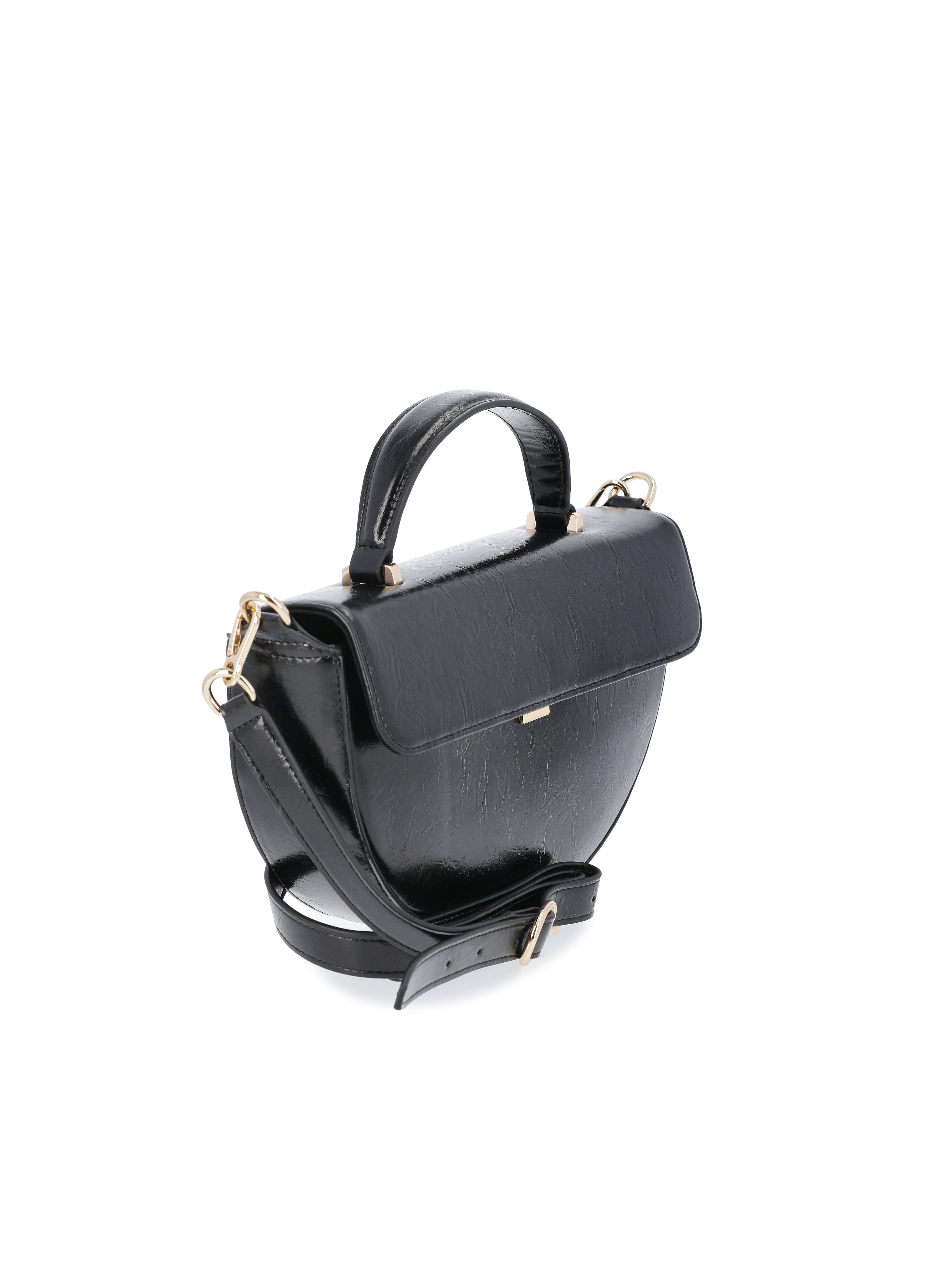 Scoop Women's Faux Leather Half Moon Satchel Bag, Black - Walmart.com