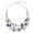 NK_10061_Rose_blue, variant on Newest Multi Layer Chain Crystal Colored Glaze Statement Women Strand Necklace
