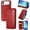 Red, variant on Dteck Magnetic Wallet Case for iPhone Air, Shockproof PU Leather Flip Card Slots Stand TPU Bumper Slim Protective Cover, Gray