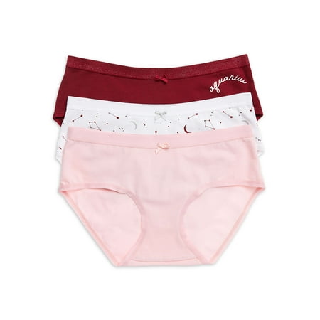 

No Boundaries Women s Zodiac Cotton Hipster 3-Pack