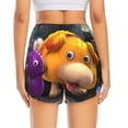thumbnail image 2 of Lsque Pikmin Printed Women's Running Shorts with Liner Pockets,Elastic Quick Dry Workout Athletic Gym Yoga Shorts,Womens High Waist Shorts-Large, 2 of 9