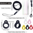 thumbnail image 2 of 55Pcs Anti-Lost Lanyard Set 50pcs 8mm Silicone Rubber Rings with 5pc Lanyards Strap Pendant Necklace Adjustable Fixing Rings Pen Soft Protective Ring Replacement Case, 2 of 9