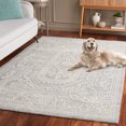 thumbnail image 3 of SAFAVIEH Ebony Aindreas Medallion Area Rug, Ivory/Grey, 6' x 6' Square, 3 of 8