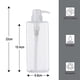 thumbnail image 2 of Dispensador de champú y acondicionador de 650 ml, paquete de 3 botellas vacías con bomba, reutilizables, recargables para gel de ducha, acondicionador, loción y desinfectante de manos, 2 of 5
