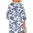 thumbnail image 6 of Babysbule Crewneck with Front Cutout 3/4 Sleeve, Position Print, Blouse & Top (Women's Plus Size), 6 of 6