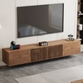 thumbnail image 3 of Mid Century Modern TV cabinet for 70-inch TV, TV table with large storage space, TV cabinet Media console for living room and bedroom, 240 cm, walnut color (94.48inch), 3 of 9