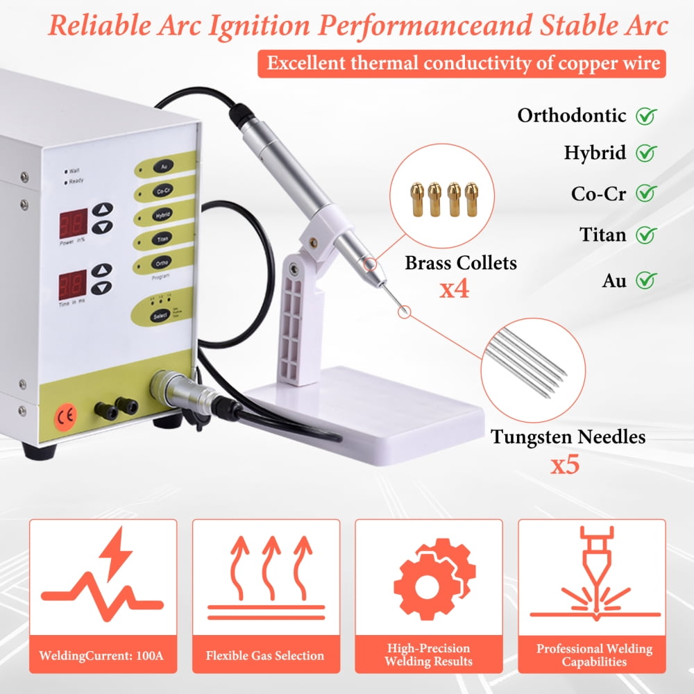 110V Pulse Argon Arc Welder, Permanent Jewelry Welder Kit with 100A for DIY Jewelry Repair Tools, Gold Silver Copper Hardware Workpiece Welding