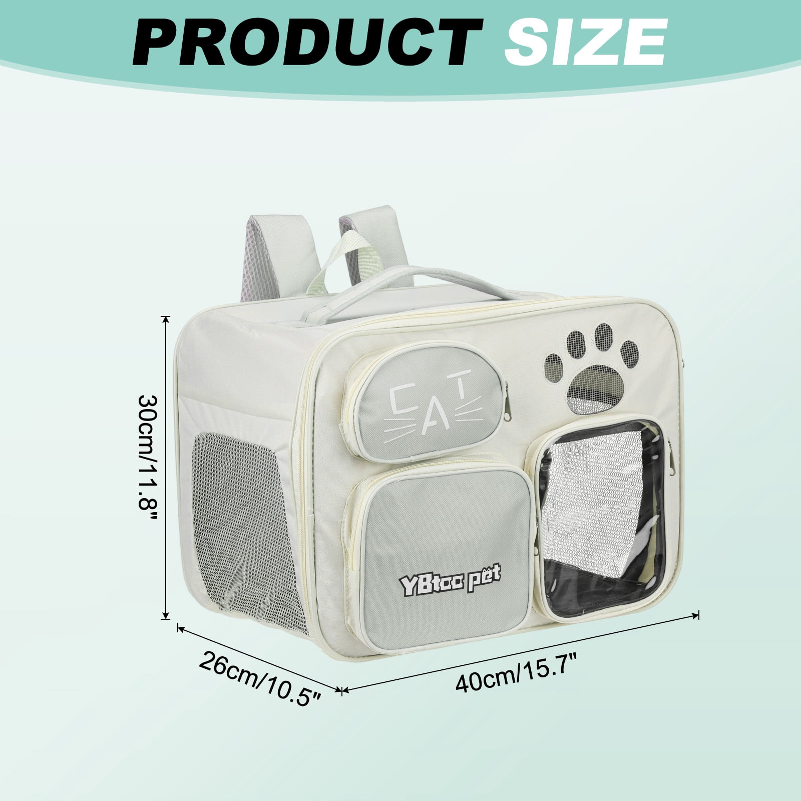 Uxcell Cat Backpack Carrier, Breathable Dog Backpack for Cats or Small Dogs Gray