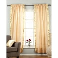 thumbnail image 2 of Lined-Misty Rose  Rod Pocket  Sheer Sari Curtain / Drape  - 80W x 63L - Pair, 2 of 2