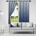 thumbnail image 3 of Nanqianyi Gradient Blue Blackout Curtains With Grommet Drapes,2 Panels,42x96 inch,Room Darkening Thermal Insulated Window Curtains, 3 of 8