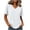*White, variant on VBVC Women's V Neck Short Sleeve T-Shirt , Ladies' Loose Fit Breathable Casual Tee , Lightweight Basic Summer Tops For Women,Army Green,S-2XL