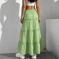 thumbnail image 6 of yillto Summer Skirts for Girls Tiered Ruffle Flowy Pleated A Line Long Skirt Boho Beach Skirts 4-15 Years, 6 of 7