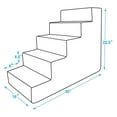 thumbnail image 3 of TiaGOC Dog Stairs for Small Dogs & Cats, Foam Pet Steps Portable Ramp for Couch Sofa and High Bed Non-Slip Balanced Indoor Step Support, Paw Safe No Assembly - Pale Teal, 5-Step, 3 of 4