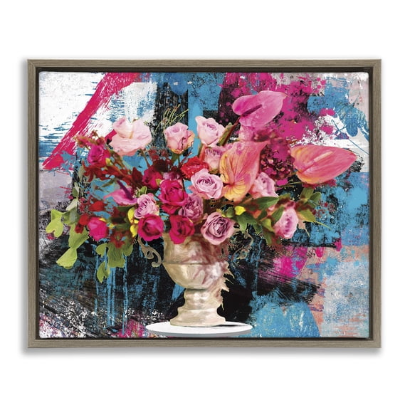 Stupell Industries Glam Urban Rose Bouquet Brown Floating Frame Canvas Art, 31 x 25, by Porter Hastings