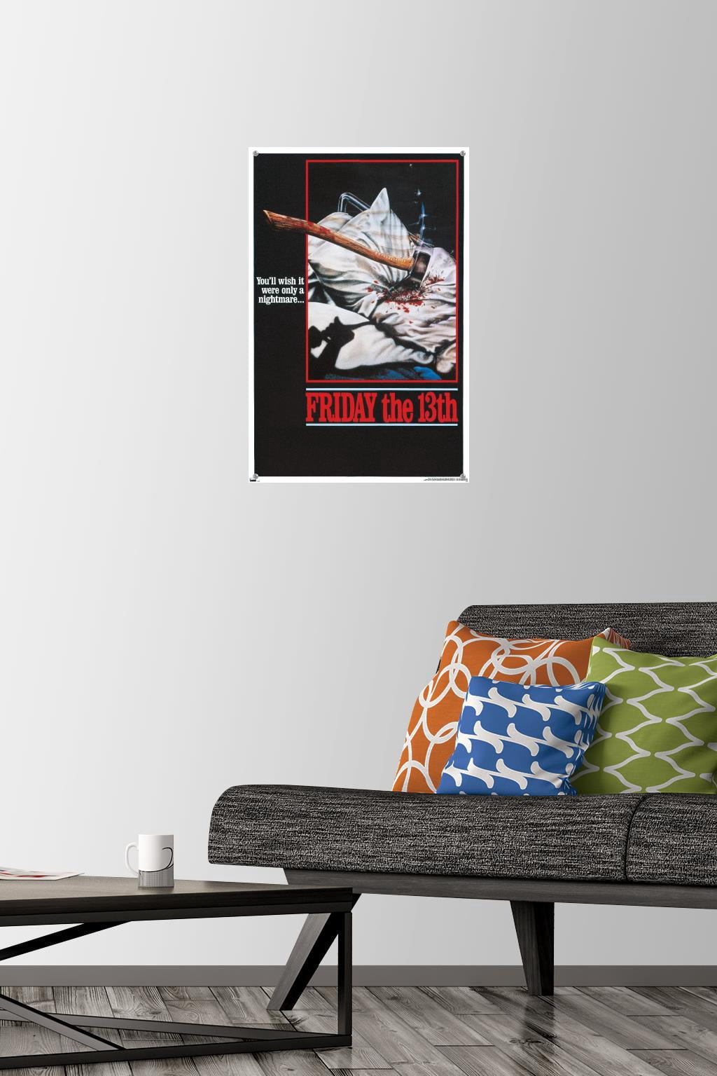 Friday The 13th - One Sheet Wall Poster with Push Pins, 14.725" x 22.375"