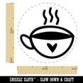 thumbnail image 2 of Fun Cup of Tea Coffee with Heart Self-Inking Rubber Stamp Ink Stamper - Pink Ink - Medium 1 Inch, 2 of 7