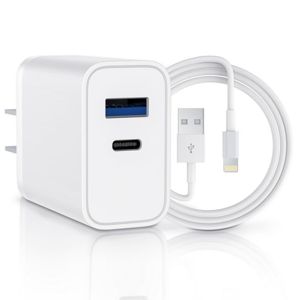 Dual Port w Fast Wall Charger Usb C Charger Foldable Plug Portable Travel Power Adapter Compatible With Iphone 12 12 Mini 12 Pro Max 11 Pro Max Xs Xr X Ipad Airpods Samsung Pixel And More Walmart Com Walmart Com