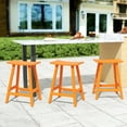 thumbnail image 2 of Costaelm 24" Poly Outdoor Patio Counter Stool (Set of 3), Orange, 2 of 6