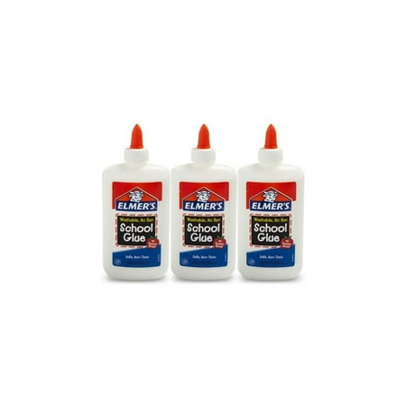 (3 Pack) Elmer's Washable Liquid School Glue, 7.6