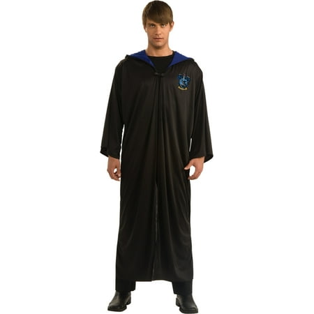 Morris Costumes Rubie's Mens Harry Potter Ravenclaw Robe Black hooded robe with clasp. Adult extra large fits sizes 44-46., Style RU889966XL