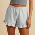 thumbnail image 2 of Womens Boxer Shorts Ruffle Pajamas Summer Casual Lounge Sleep Bottoms Shorts with Pockets 2026 Trendy Gray S, 2 of 5