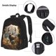 thumbnail image 3 of Disketp Enchanted Deer In Cave Mochila Estampada de Gran Capacidad con Lonchera y Estuche, Set de 3 Piezas para Estudiantes, 3 of 7