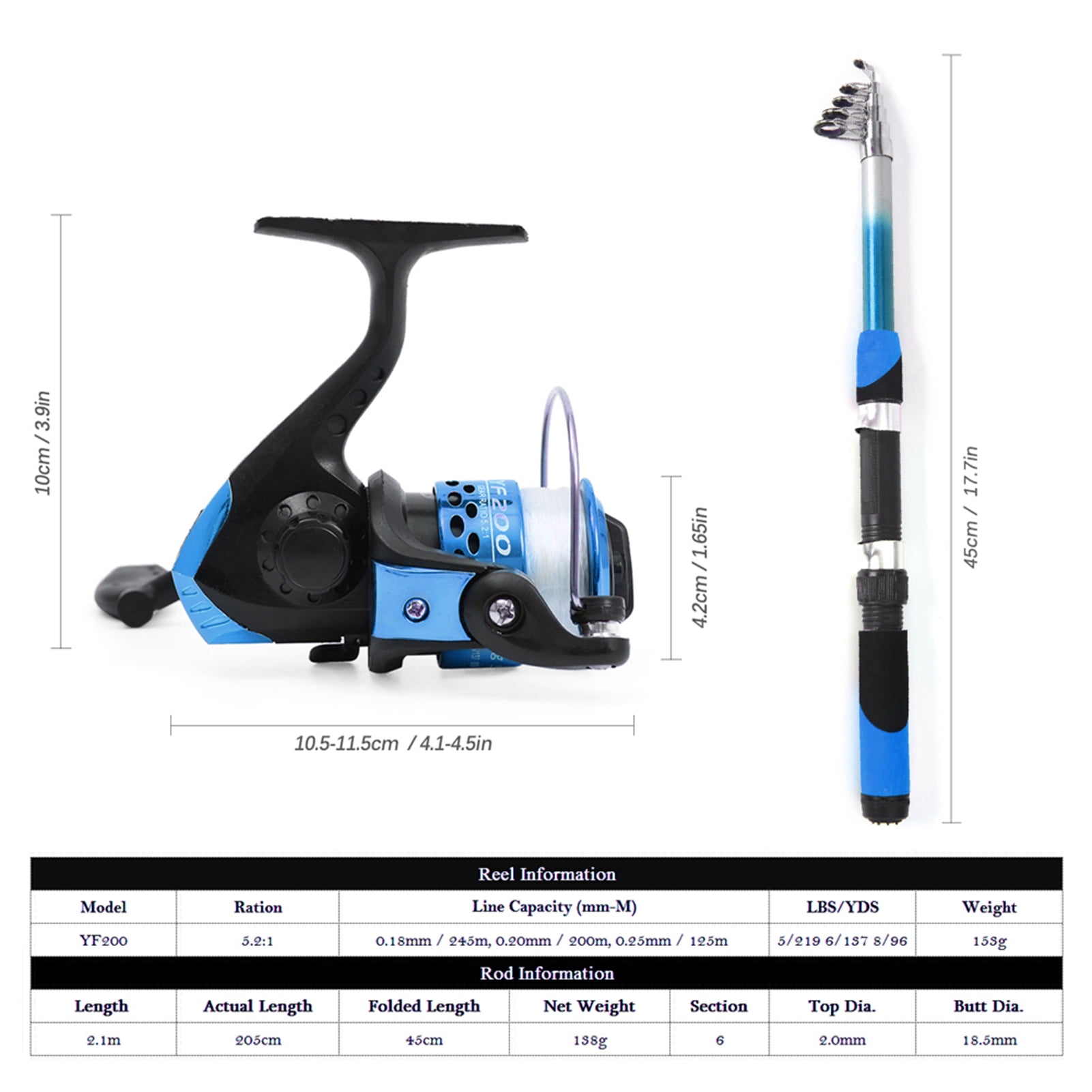 Fishing Lixada Fishing Tackle Set With 2.1m Telescopic Fiberglass Fishing Sea Rod  Fishing Reel Fishing Baits Hooks Fishing Bag Kit Seawater Freshwater Suits Professional