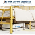 thumbnail image 4 of Full Bed Frame for Kids, Full Size Bed with Headboard and Footboard, Heart Shaped Platform Bed Frame, Heavy Metal Slat Support, Noiseless, No Box Spring Needed, Gold, 4 of 6