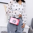 thumbnail image 3 of Female Student Wallet Fashion Buckle Wallet Card Holder Square Handbag（Red）, 3 of 8