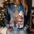 thumbnail image 6 of Futezty Women Christmas Tree Sweatshirt 3D Print Graphic Xmas Sweaters Crewneck Long Sleeve Shirt Pullover, 6 of 7