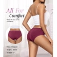 thumbnail image 3 of Ropa interior de algodón para mujer TANSTC, cintura baja, hipster, paquete de 6, 3 of 6