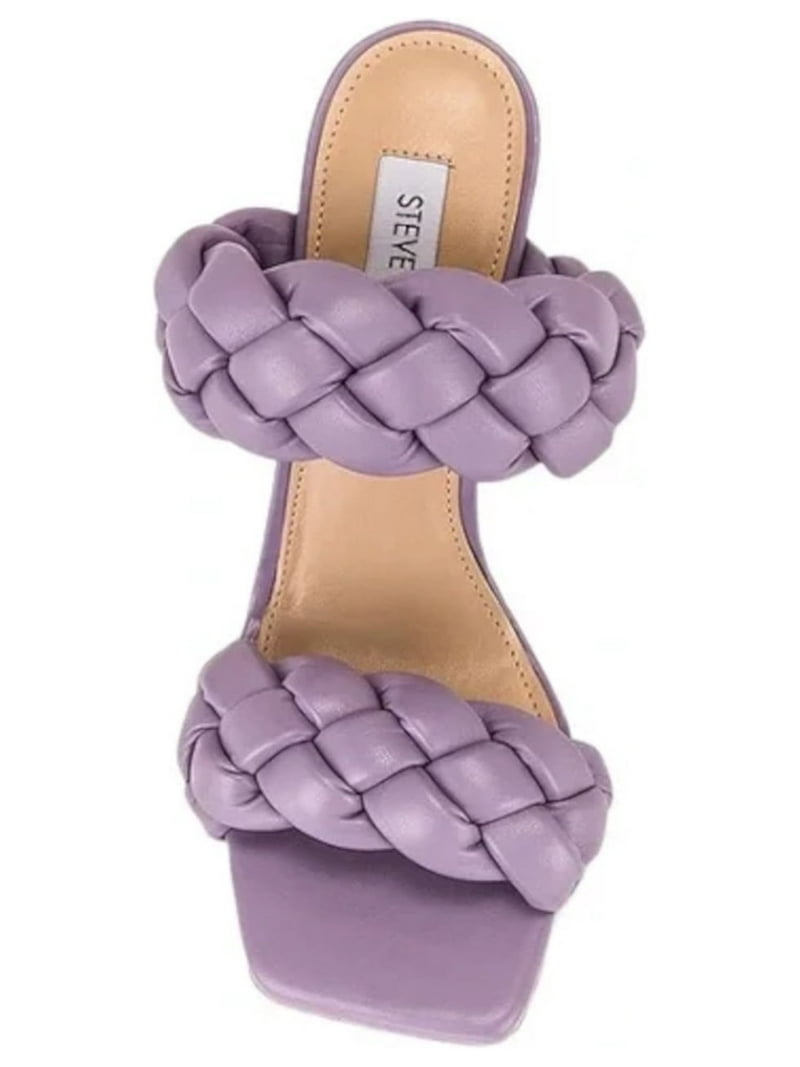 STEVE MADDEN Womens Purple Braided Padded Kenley Square Toe