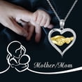 thumbnail image 3 of SISGEM Gifts for Women, 925 Sterling Silver Heart Necklace Hands in Hands Necklace Mom Jewelry Gifts for Mom, 3 of 6