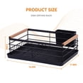 thumbnail image 2 of BRIAN & DANY Dish Drying Rack Dish Racks for Kitchen Counter Stainless Steel Dish Drainer with Removable Cutlery Holder & Drainboard Black, 2 of 4