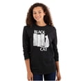 thumbnail image 3 of Black Cat Punk Rock Kitty Lovers Long Sleeve TShirt Men Women Brisco Brands X, 3 of 6