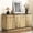 Black, variant on UZUGUL 4-Door Fluted Rattan Sideboard, Wood Color, Woven Accent, Sturdy & Stylish