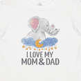 thumbnail image 4 of Inktastic I Love My Mom and Dad Cute Elephants in Night Sky Boys or Girls Baby T-Shirt, 4 of 5