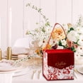 thumbnail image 1 of Caja de dulces de boda, caja de regalo de mano, caja de regalo para , suministros de novia de boda románticos elegantes con asa para regalos Rojo 18x18x18cm Macarena Bolsa de caramelos, 1 of 8